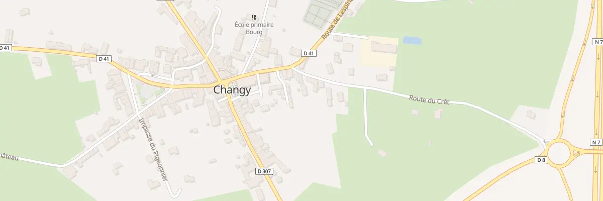 Plan du 53 Imp Hopital à Changy