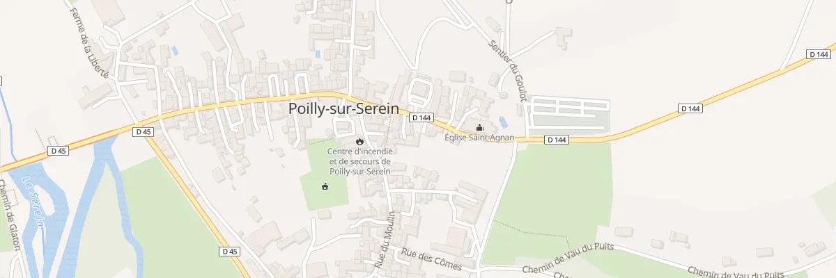 Plan du 16 Rue Abbé Thériat à Poilly-sur-Serein