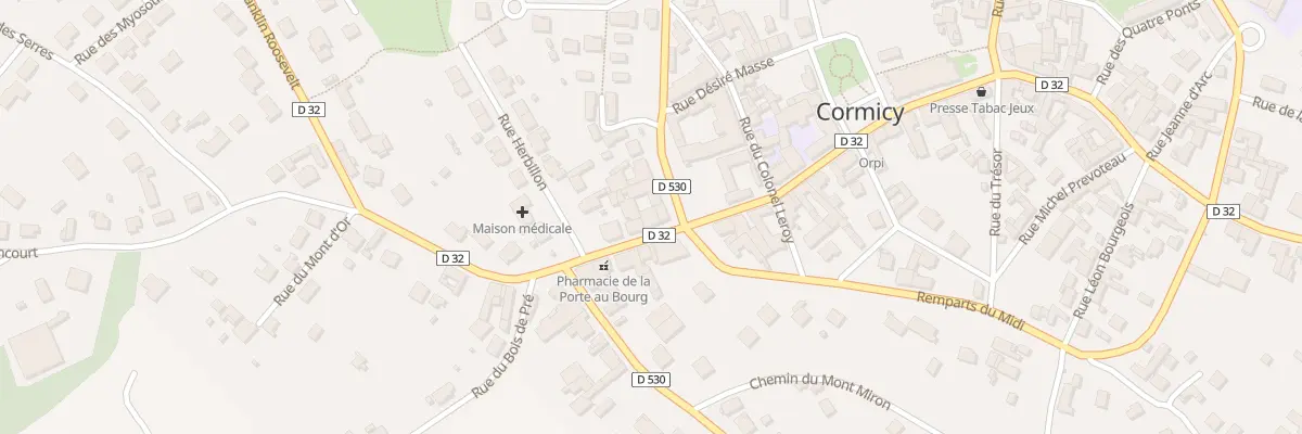 Plan du 2T Rue de la Porte au Bourg à Cormicy
