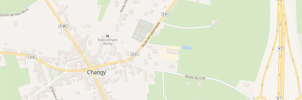 Plan du 75 Rte de Lespinasse à Changy