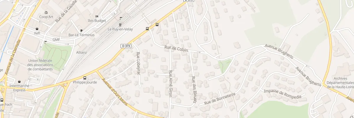 Plan du 3 Rue Aimé Giron au Puy-en-Velay