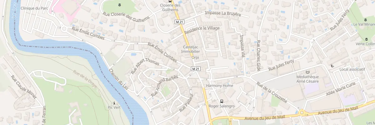 Plan du 1 Av Jean Jaurès à Castelnau-le-Lez