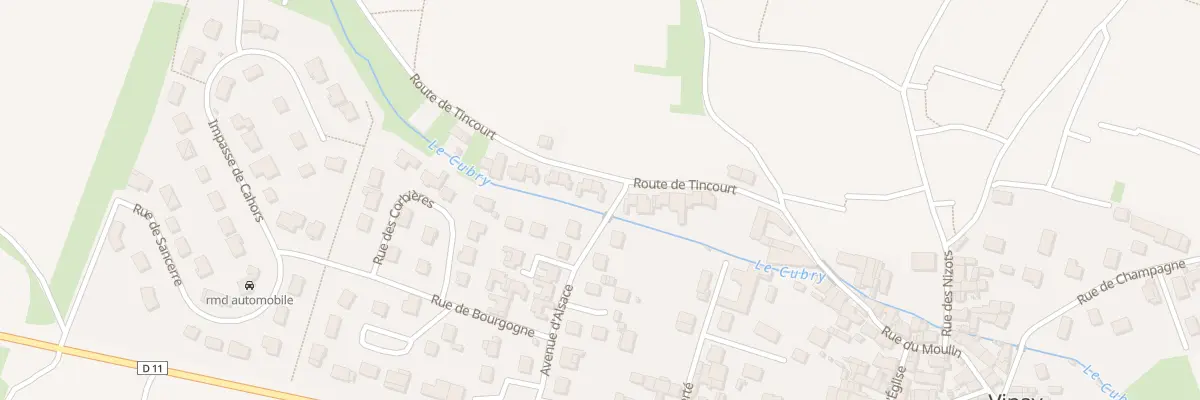 Plan du 13 Rte de Tincourt à Vinay