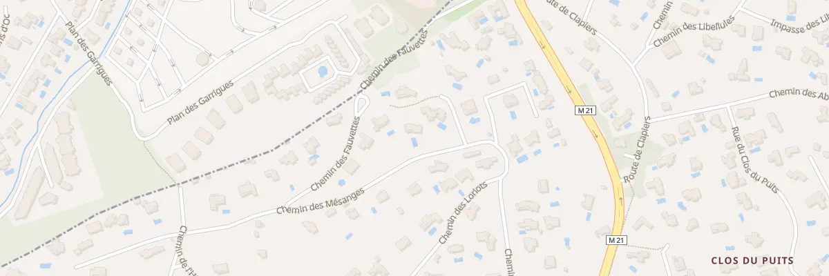 Plan du 400 Che des Mésanges à Castelnau-le-Lez