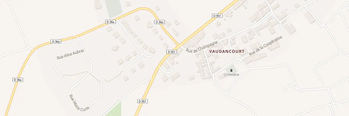 Plan du 9 Rte Départementale à Brugny-Vaudancourt