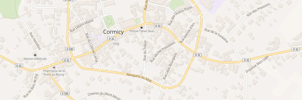Plan du 8 Rue Michel Prévoteau à Cormicy