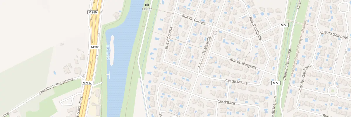 Plan du 2 Rue d’Agatha à Lattes