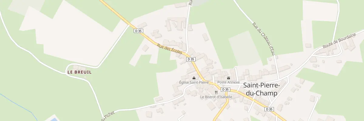 Plan du 5107 Le Bourg à Saint-Pierre-du-Champ