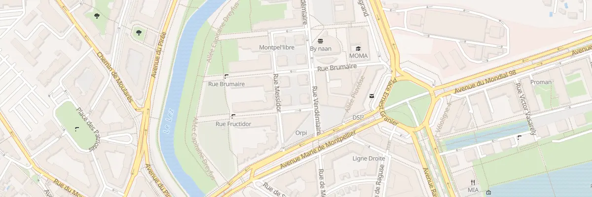 Plan du 122 Rue Fructidor à Montpellier