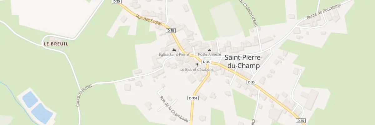 Plan du 5008 Le Bourg à Saint-Pierre-du-Champ