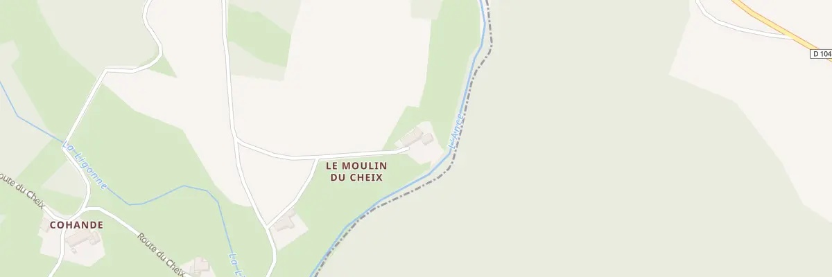 Plan du 5057 Le Moulin du Cheix à Sauvessanges