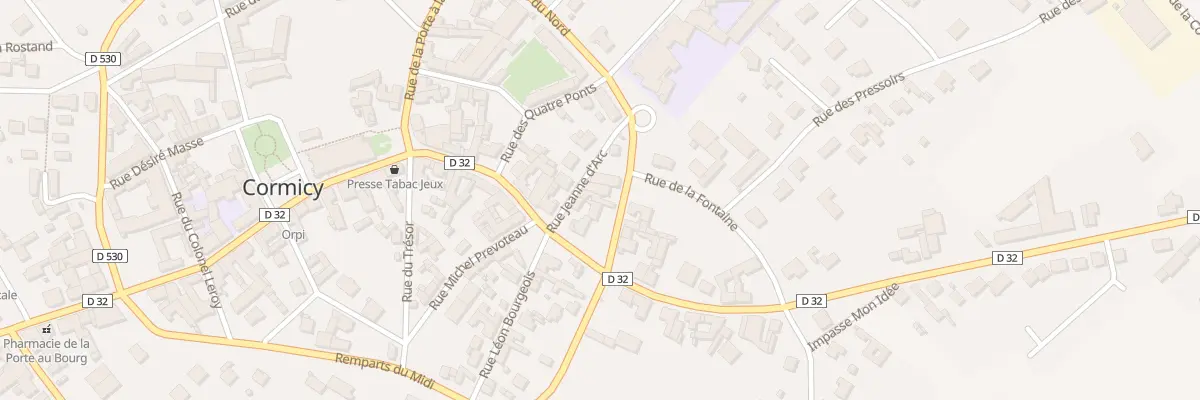 Plan du 4 Rue Jeanne d’Arc à Cormicy