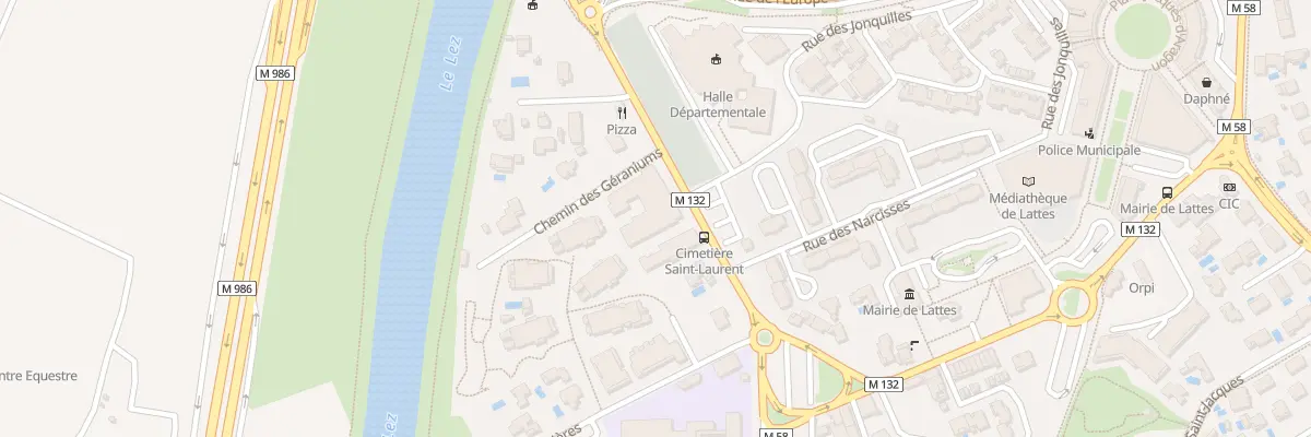 Plan du 130 Av de Montpellier à Lattes