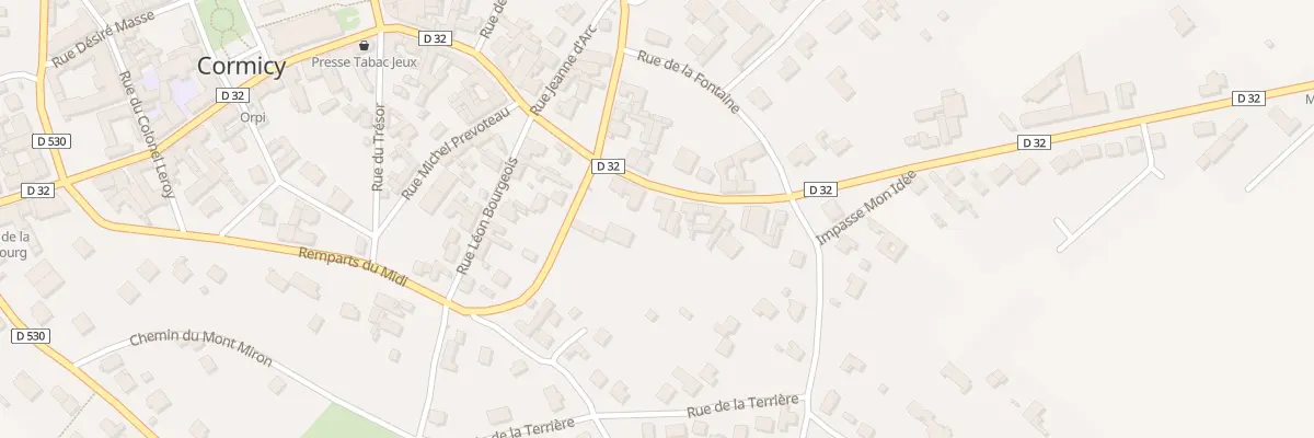 Plan du 6 Fg de la Neuville à Cormicy