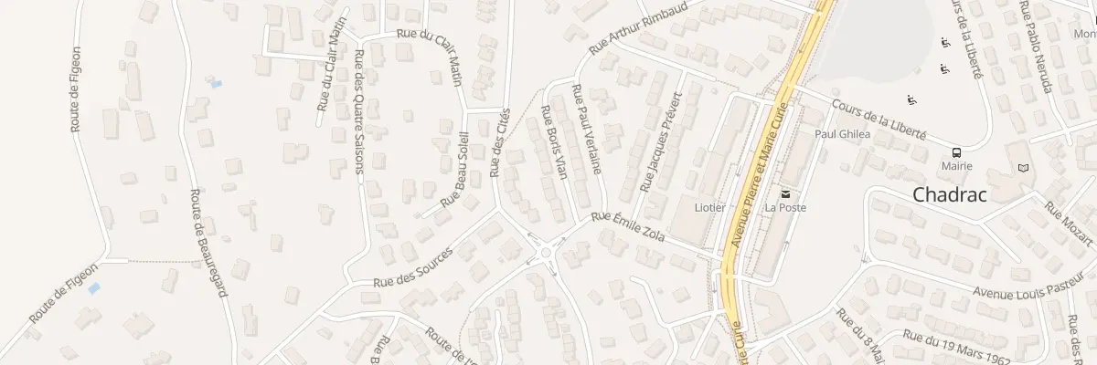 Plan du 7 Rue Boris Vian à Chadrac