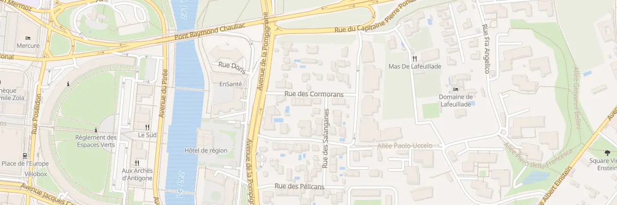 Plan du 84 Rue des Cormorans à Montpellier
