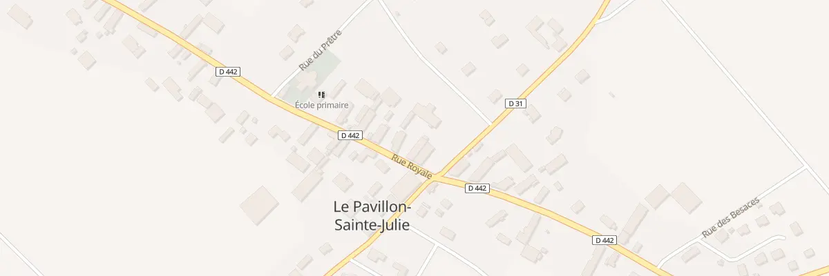 Plan du Village au Pavillon-Sainte-Julie