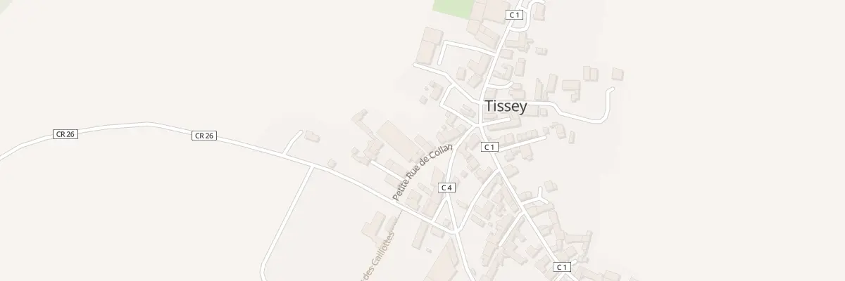Plan du 4 Ptr Petite Rue de Collan à Tissey