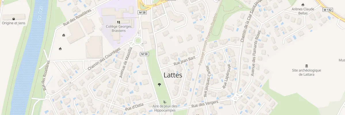 Plan du 5 Rue Jean Bart à Lattes