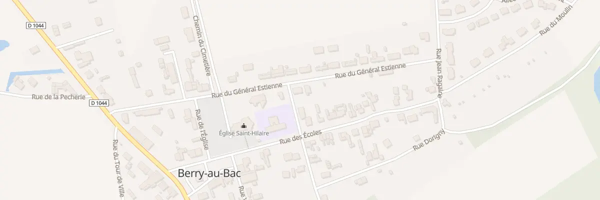 Plan du 2 Rue du Général Estienne à Berry-au-Bac