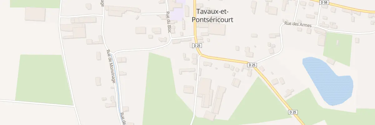 Plan du 8 Rue de la Gare à Tavaux-et-Pontséricourt