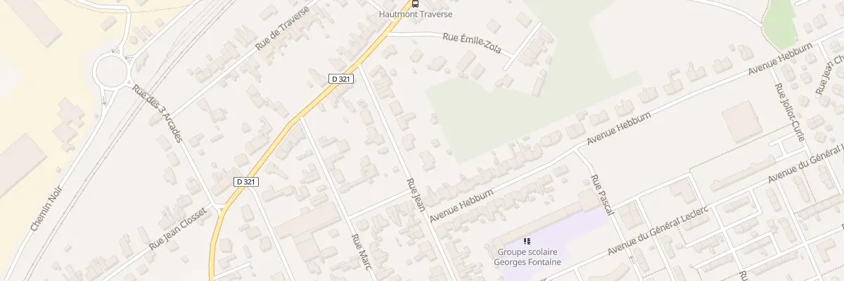 Plan du 21 Rue Jean à Hautmont