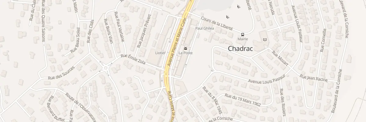 Plan du 7 Av Pierre et Marie Curie à Chadrac