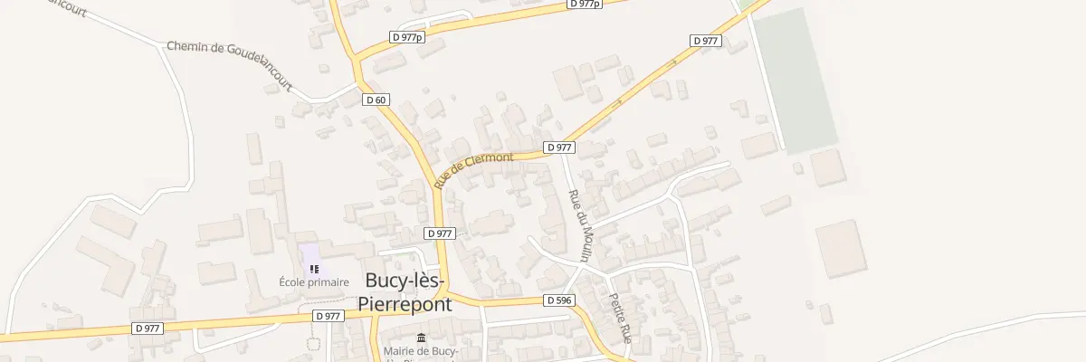 Plan du 2 Rue du Moulin à Bucy-lès-Pierrepont