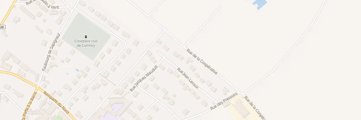Plan du 16 Rue Jean Leroux à Cormicy