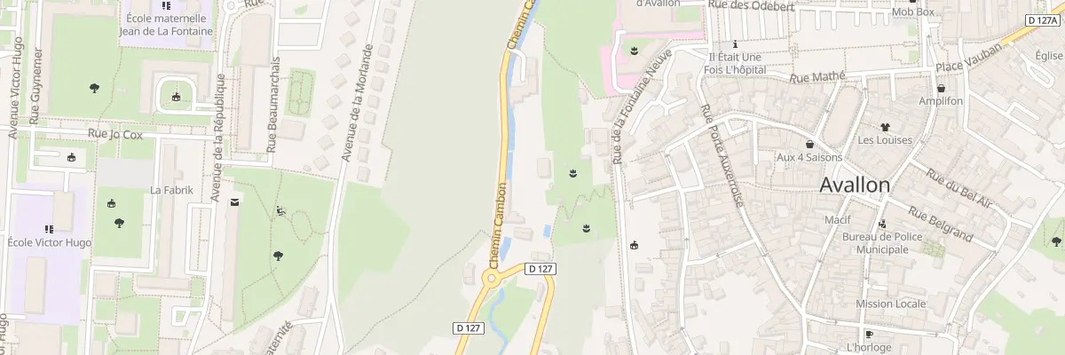 Plan du 3 Che Cambon à Avallon