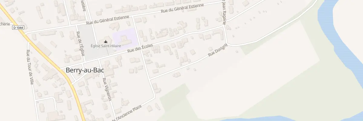 Plan du 1 Rue Dorigny à Berry-au-Bac