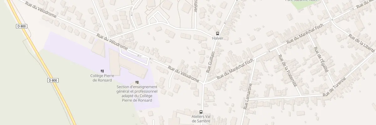 Plan du 14 Rue du Vélodrome à Hautmont