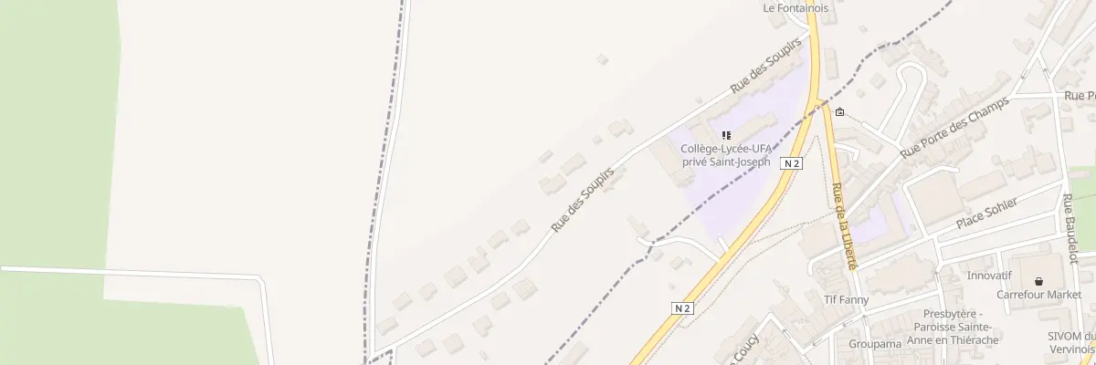 Plan du 6 Rue des Soupirs à Fontaine-lès-Vervins