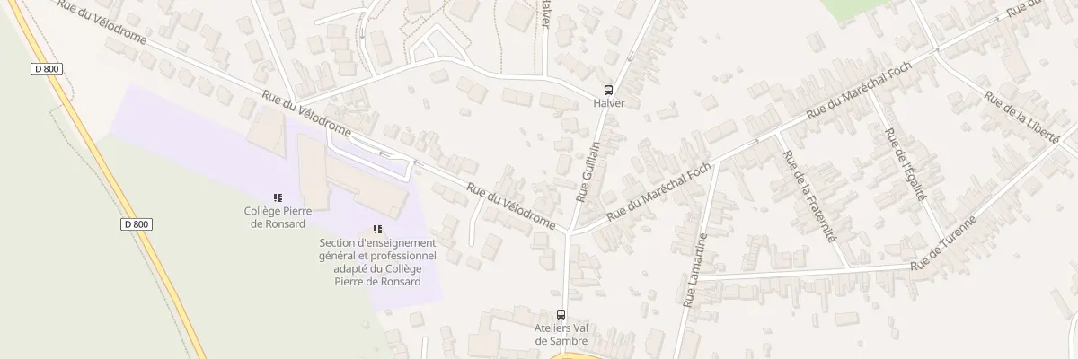 Plan du 8 Rue du Vélodrome à Hautmont