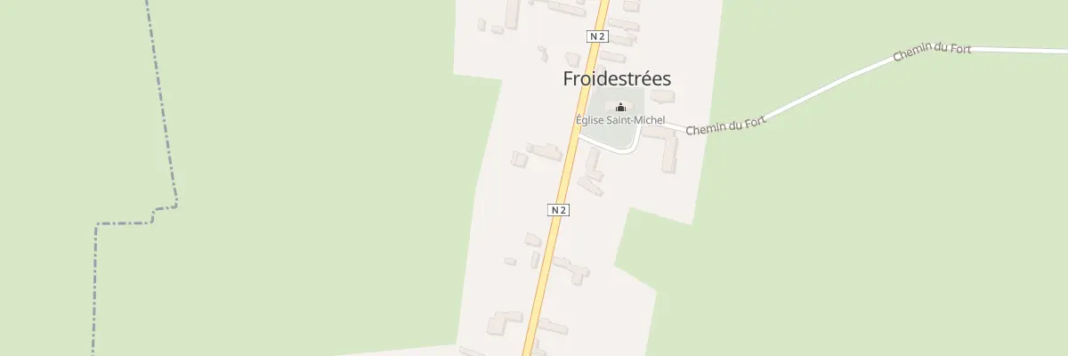 Plan du 58 Rte Route Nationale 2 à Froidestrées