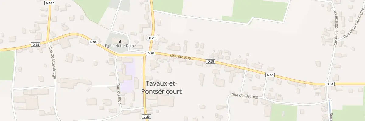 Plan du 12 Gr Grande Rue à Tavaux-et-Pontséricourt