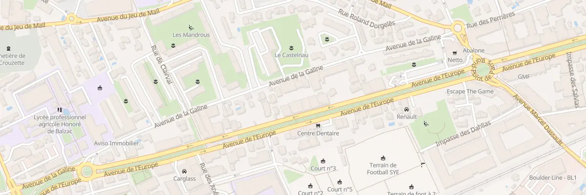 Plan du 721 Av de l’Europe à Castelnau-le-Lez