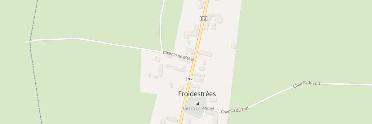 Plan du 50 Rte Route Nationale 2 à Froidestrées