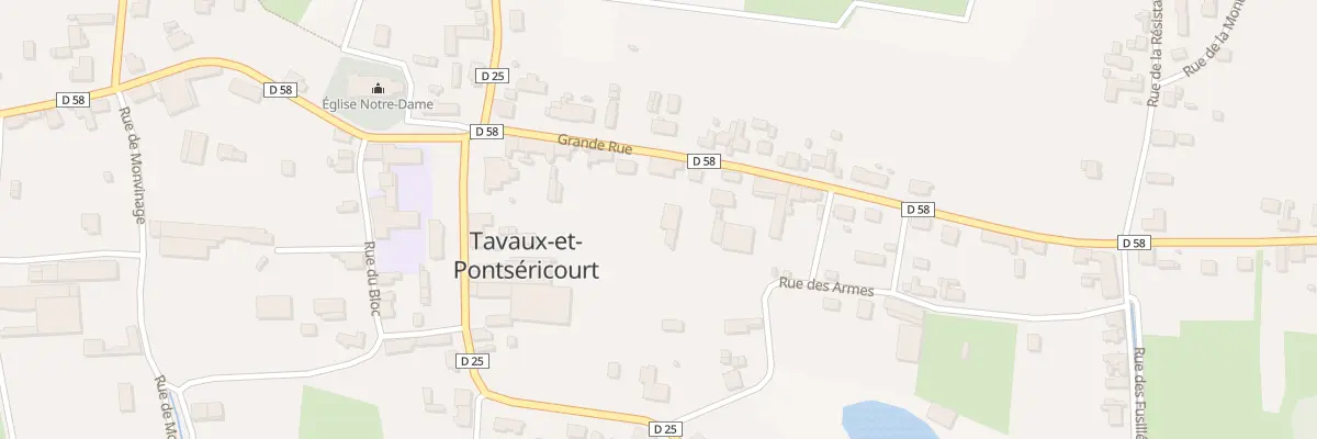 Plan du 14 Gr Grande Rue à Tavaux-et-Pontséricourt