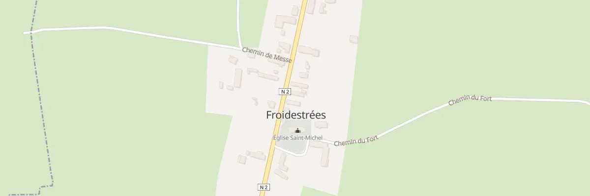 Plan du 51 Rte Route Nationale 2 à Froidestrées