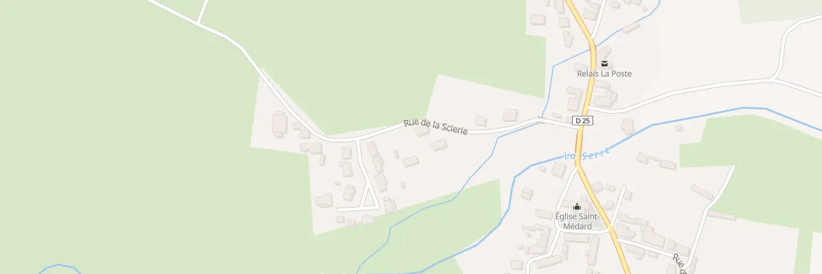 Plan du 9001 Rue de la Scierie à Tavaux-et-Pontséricourt