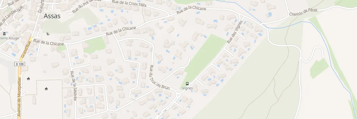 Plan du 251 Rue du Truc de Brun à Assas