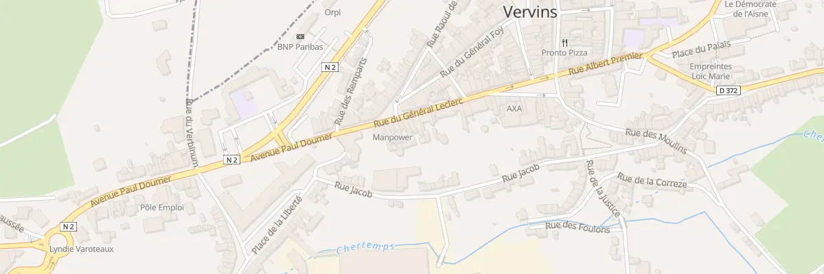 Plan du 29 Rue du General Leclerc à Vervins