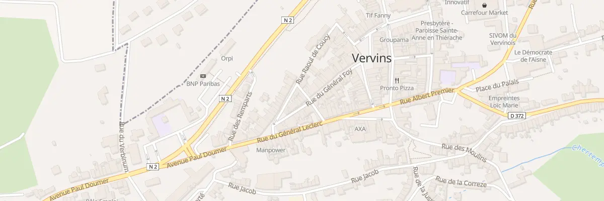 Plan du 28 Rue du Général Foy à Vervins