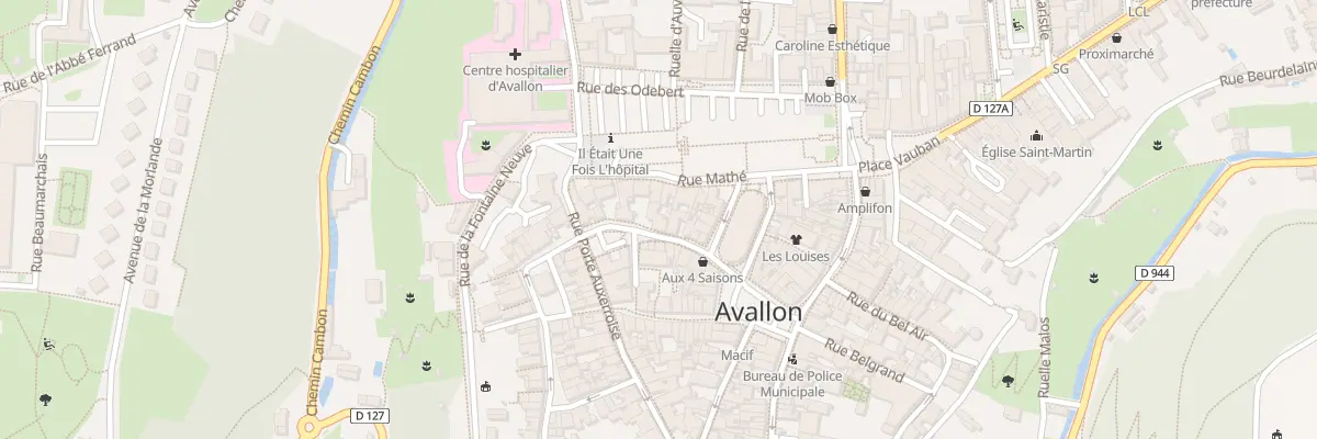 Plan du 12 Rue du Marechal Davout à Avallon