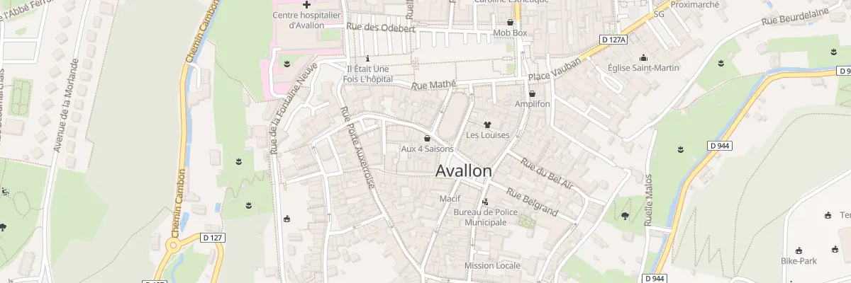 Plan du 1 Rue du Marechal Davout à Avallon