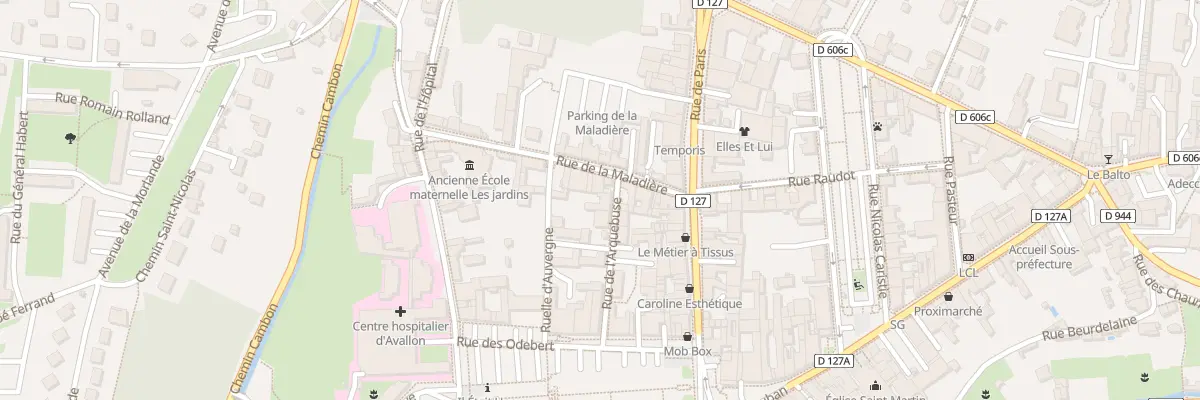 Plan du 21 Rue de l’Arquebuse à Avallon