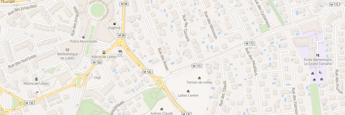 Plan du 4 Rue des Roses à Lattes