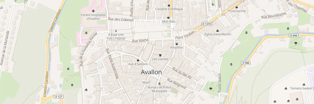 Plan du 6 Pas du Jeu de Paume à Avallon