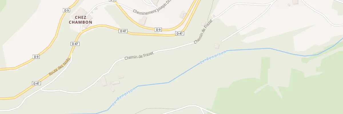 Plan du 439 Che du Frezet à Renaison